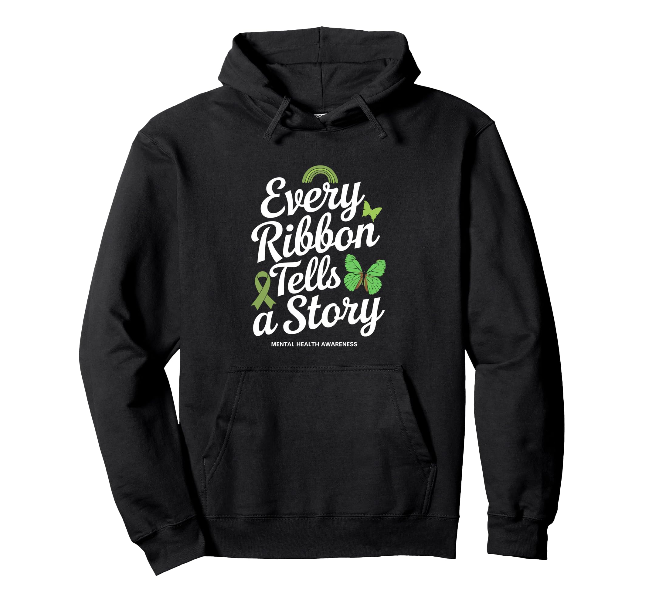 Mental Health Awareness Month Green Hoodie - Streetwear Style for Adults - T-Shirt, Sweatshirt, Hoodie