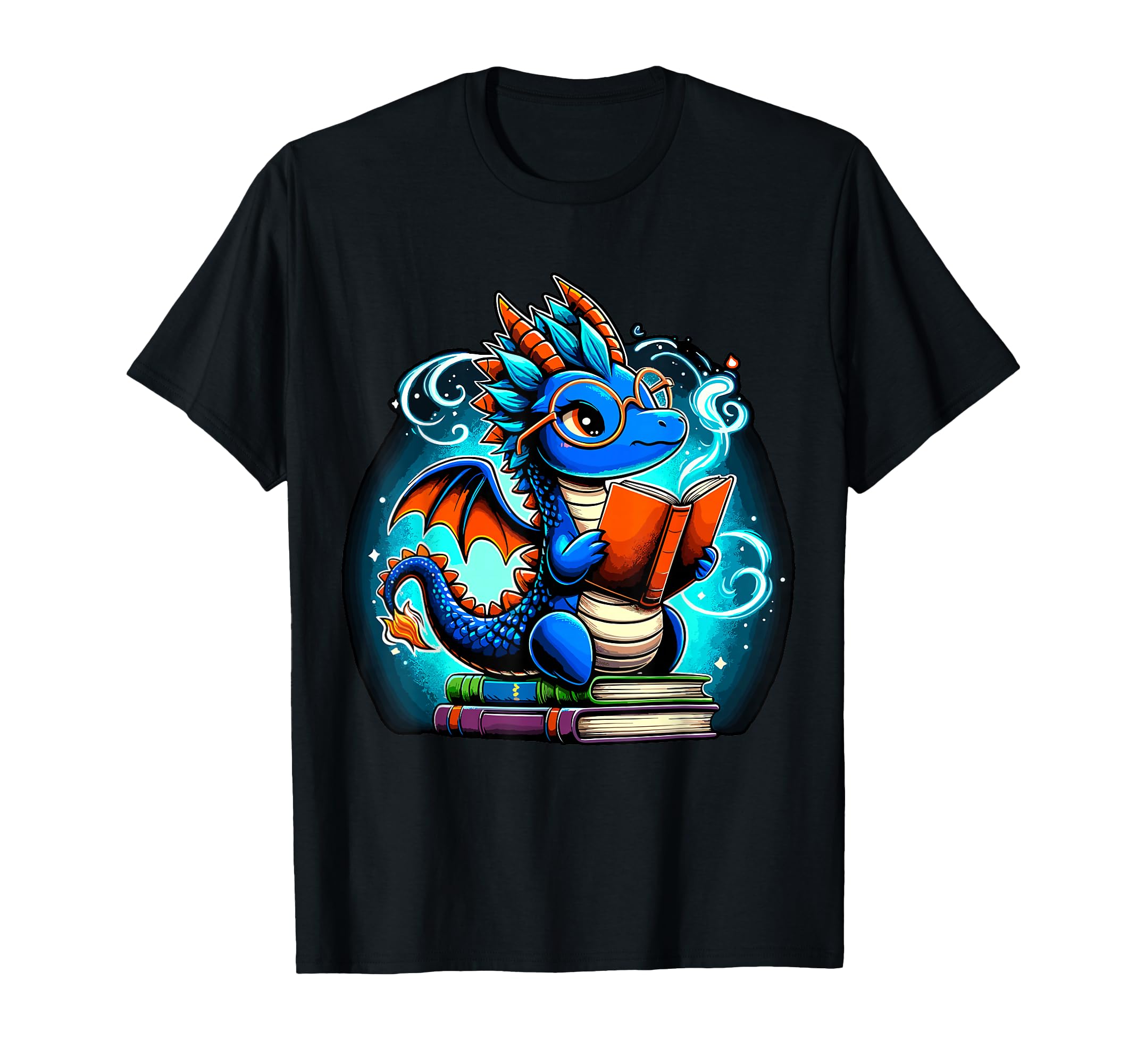Book Dragon Reading Lover T-Shirt - Aesthetic Graphic Men Women - T-Shirt, Sweatshirt, Hoodie