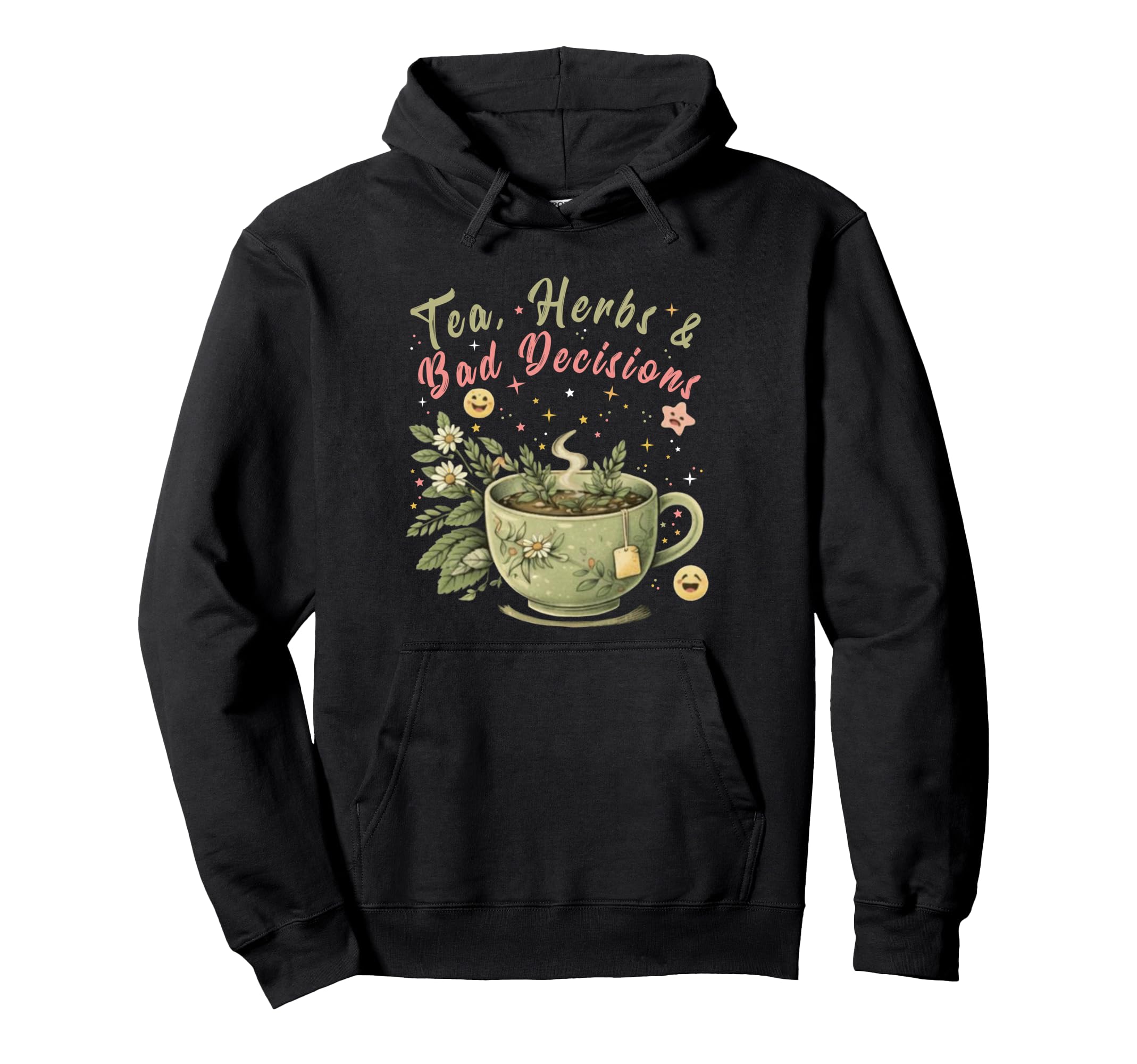 Funny Wellness Vibes Aesthetic Tea Hoodie - Trendy Graphic for Adults - T-Shirt, Sweatshirt, Hoodie
