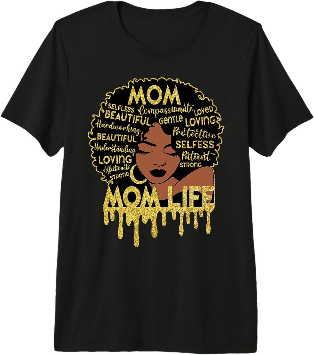 Black Mom Afro Women Mother's Day Tee Unisex T-shirt, Sweatshirt, Hoodie, Long Sleeve Tee - T-Shirt, Sweatshirt, Hoodie