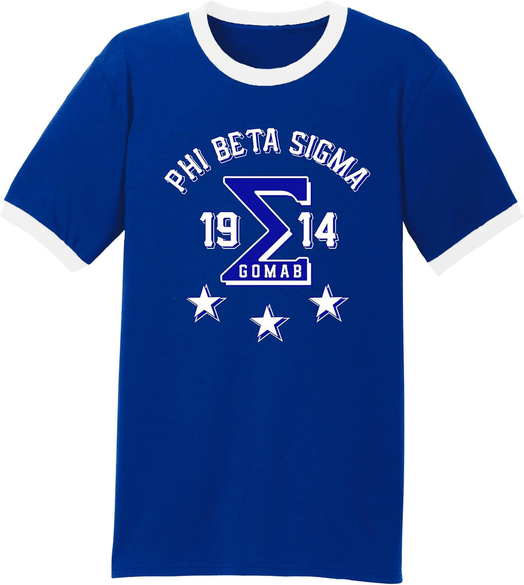 Phi Beta Sigma Three Stars Graphic Ringer T Shirt Unisex T-shirt, Sweatshirt, Hoodie, Long Sleeve Tee - T-Shirt, Sweatshirt, Hoodie