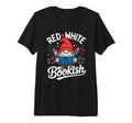 Patriotic Gnome Reading Red White T-Shirt - Aesthetic Graphic Unisex - T-Shirt, Sweatshirt, Hoodie