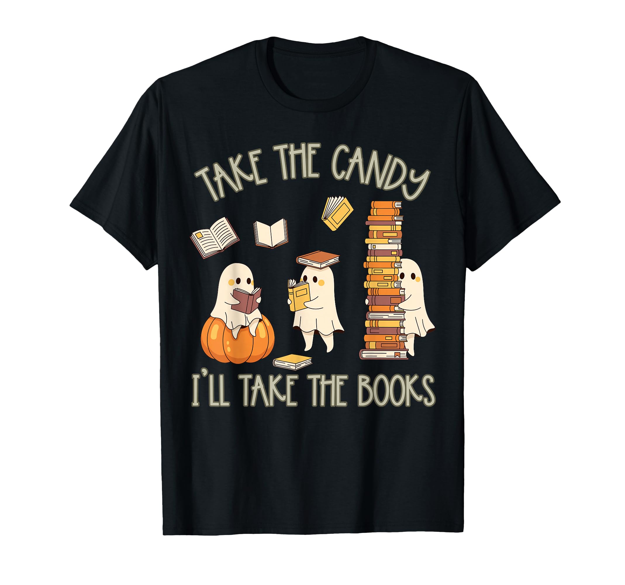 Halloween Book Lover Ghost Take T-Shirt - Aesthetic Graphic for Adults - T-Shirt, Sweatshirt, Hoodie