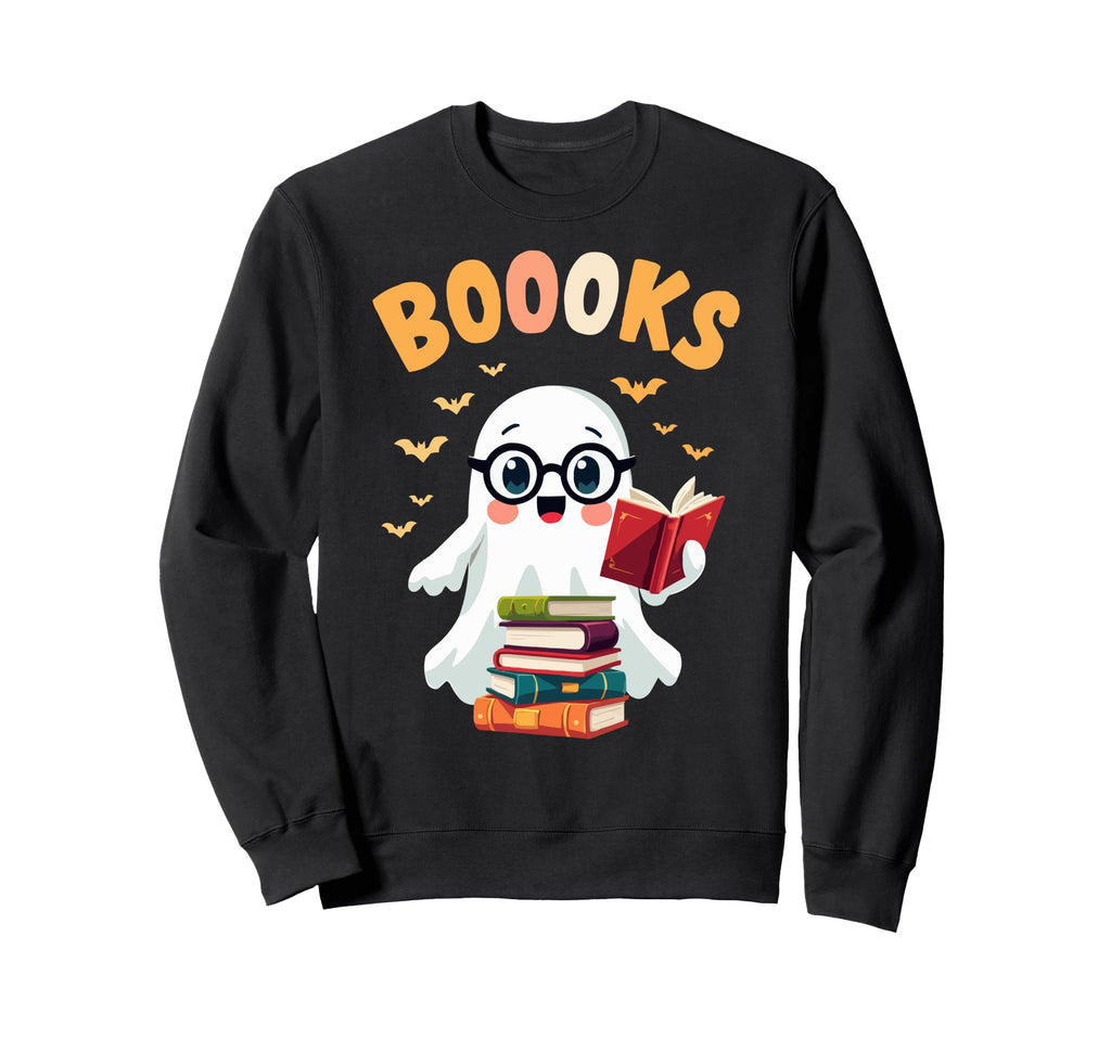 Funny Nerd Ghost Book Lover Sweatshirt - Streetwear Style Men Women - T-Shirt, Sweatshirt, Hoodie