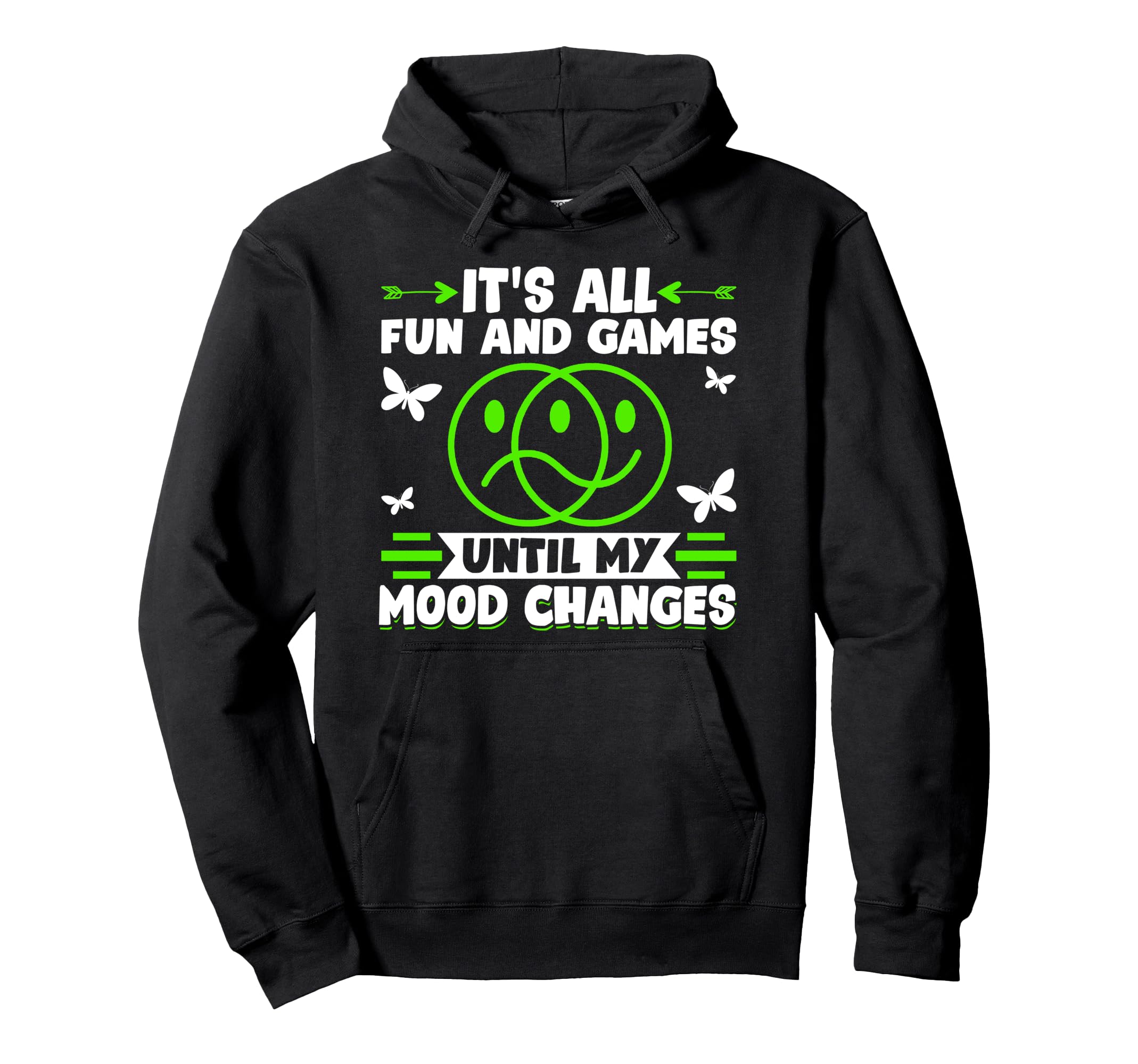 Bipolar Warrior Bipolar Disorder Hoodie - Minimalist Print for Adults - T-Shirt, Sweatshirt, Hoodie