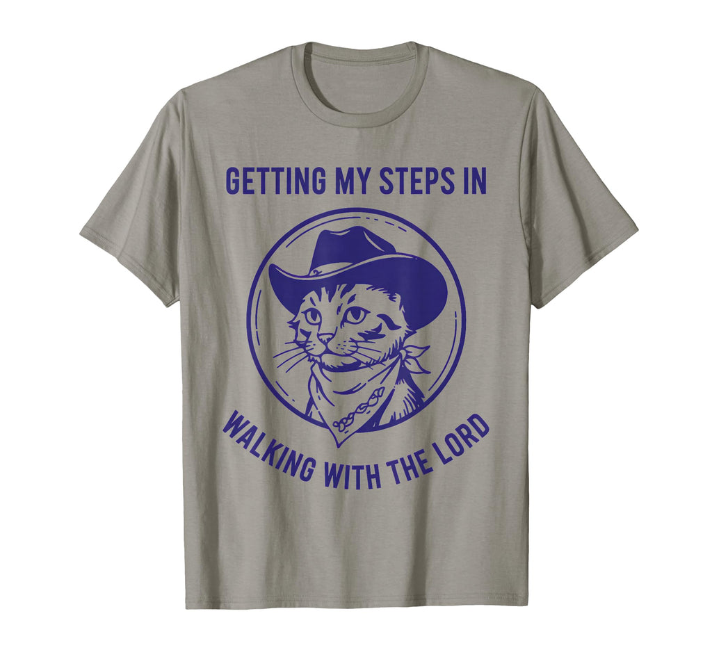 Getting My Steps Walking Lord Cat T-Shirt - Custom Art Print Men Women - T-Shirt, Sweatshirt, Hoodie