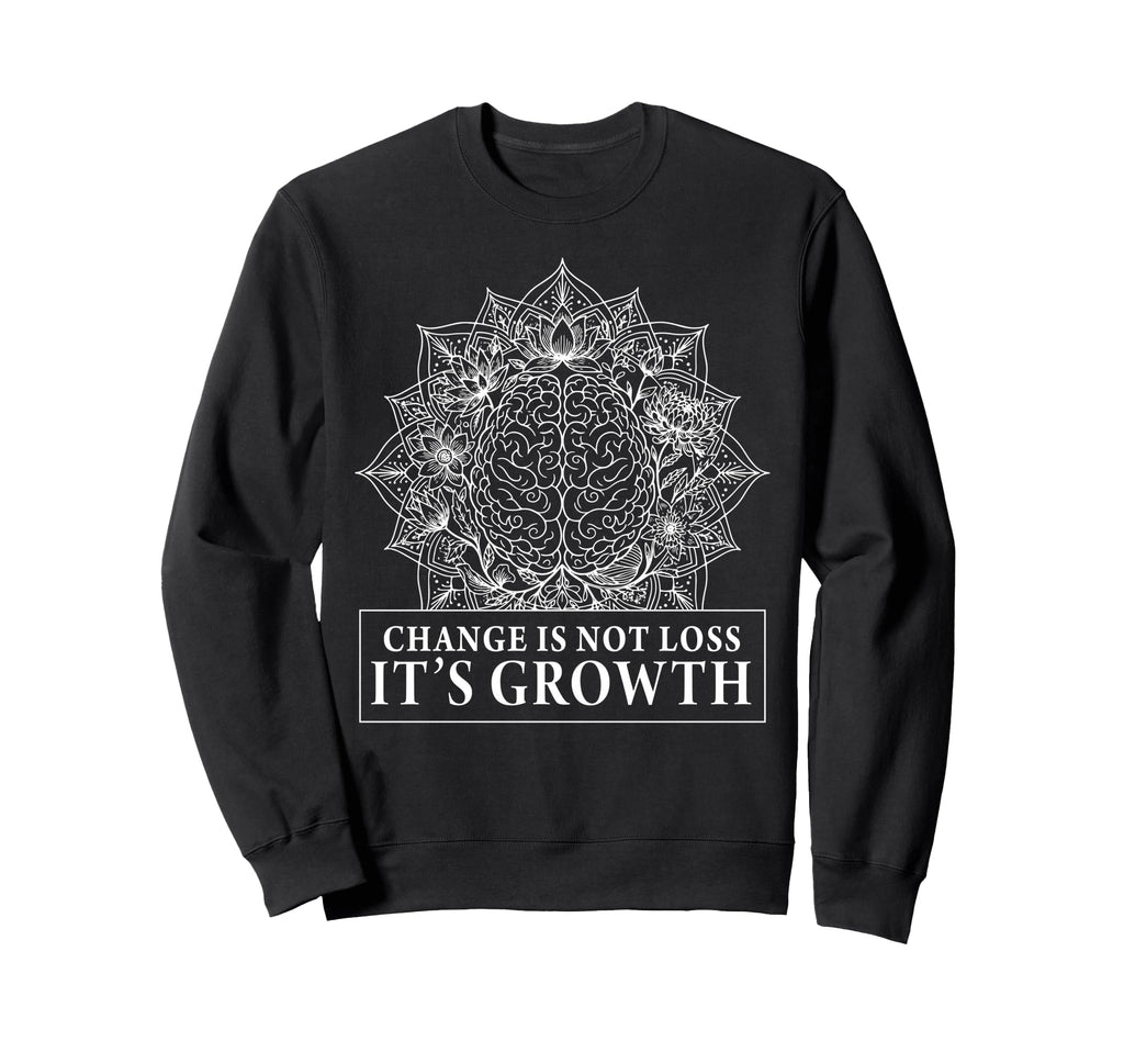 Mandala Floral Brain Yoga Affirmation Sweatshirt - Trendy Graphic Unisex - T-Shirt, Sweatshirt, Hoodie