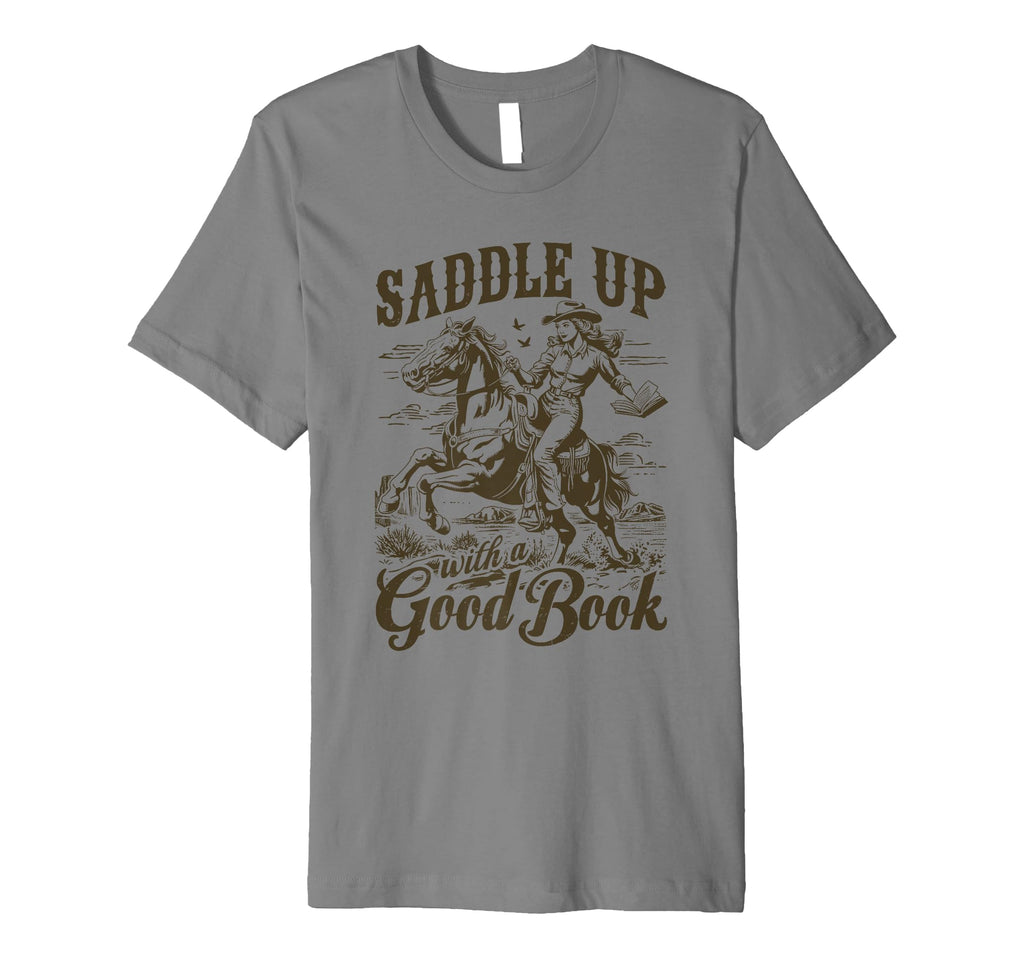 Bookish Western Cowgirl Texas Book T-Shirt - Unique Graphic for Adults - T-Shirt, Sweatshirt, Hoodie