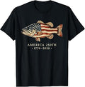 USA 250th 1776 2026 Patriotic Bass Fishing T-Shirt Unisex T-shirt, Sweatshirt, Hoodie, Long Sleeve Tee - T-Shirt, Sweatshirt, Hoodie