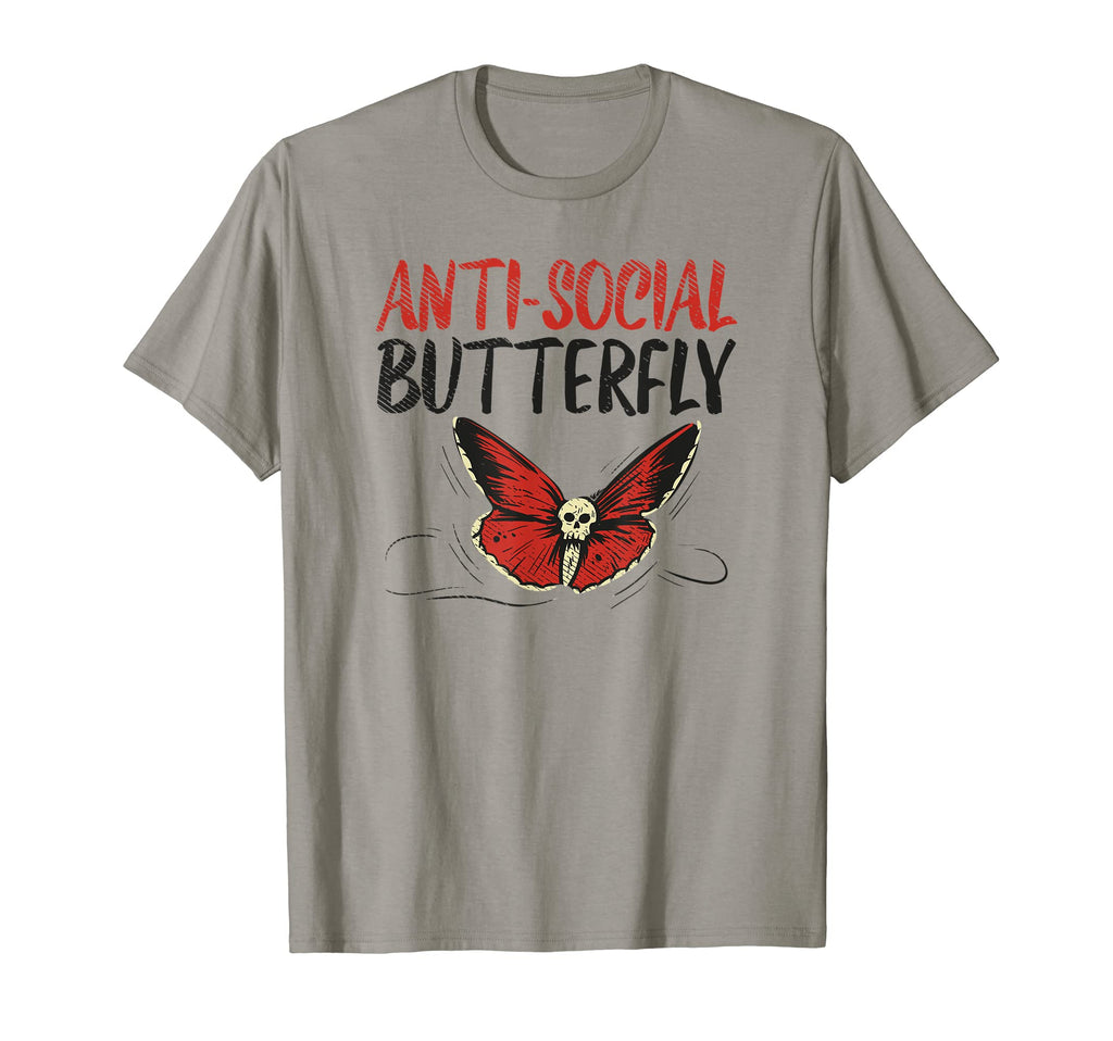 Anti Social Butterfly Goth Gothic T-Shirt - Minimalist Print Men Women - T-Shirt, Sweatshirt, Hoodie