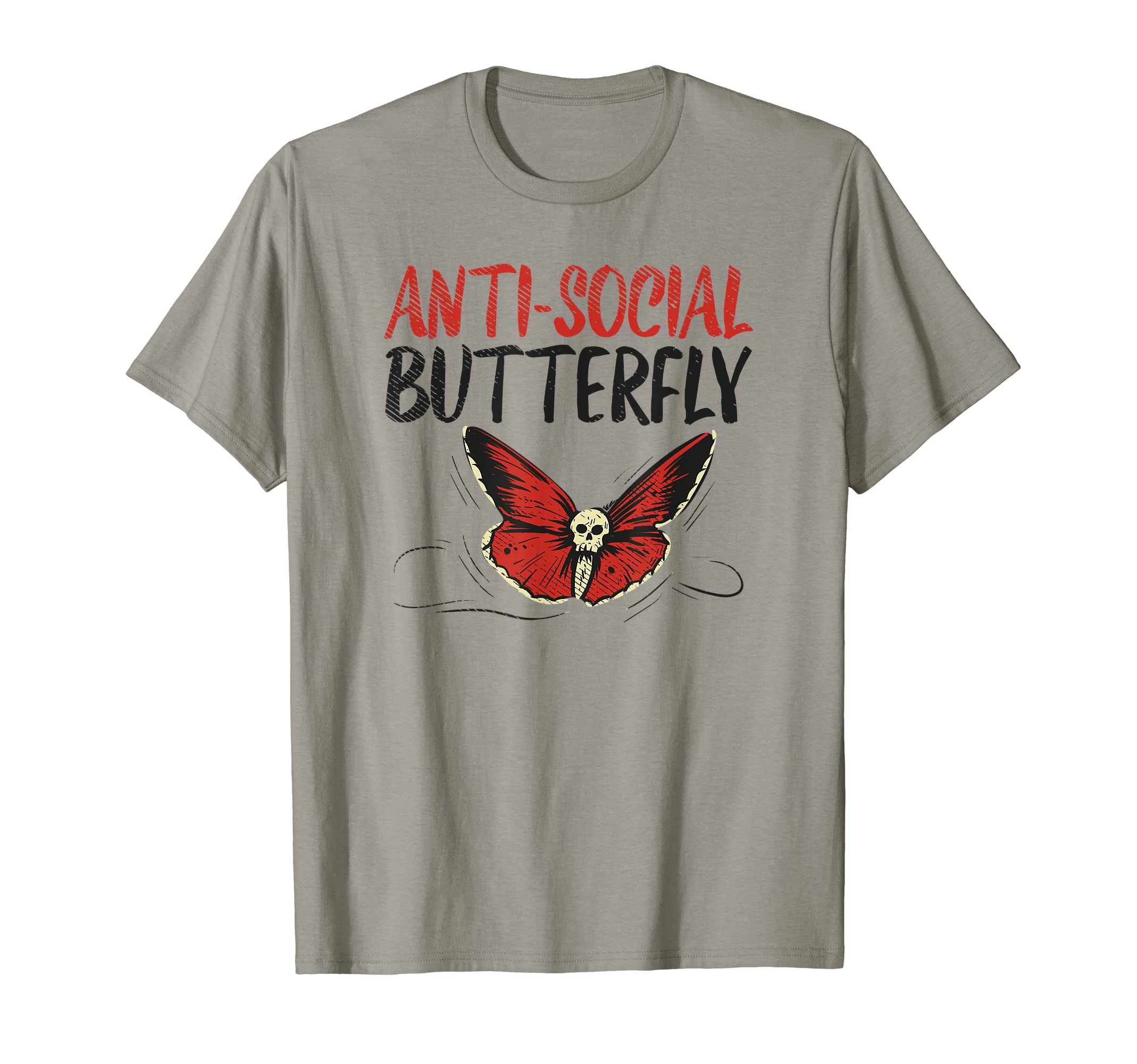 Anti Social Butterfly Goth Gothic T-Shirt - Minimalist Print Men Women - T-Shirt, Sweatshirt, Hoodie