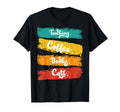 Teaching Coffee Books Cats Teacher T-Shirt - Custom Art Print Unisex - T-Shirt, Sweatshirt, Hoodie