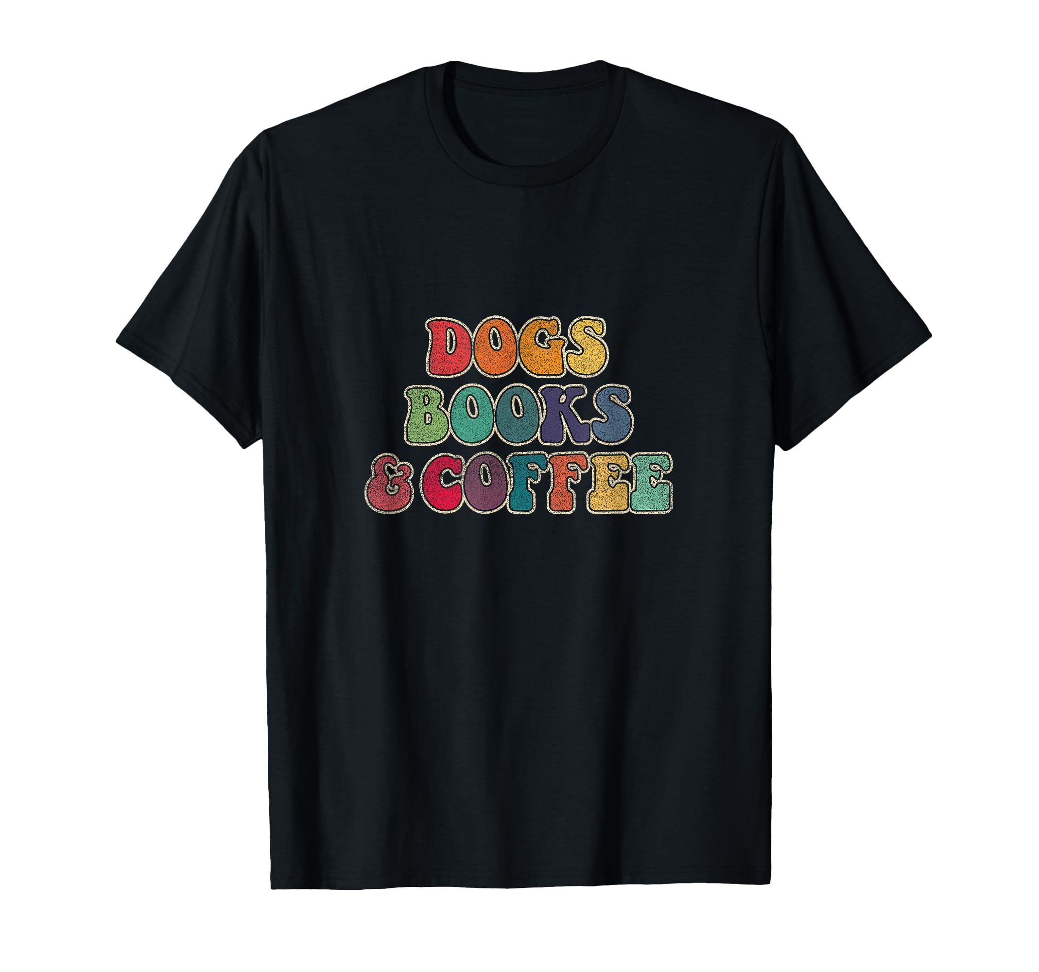 Dogs Books And Coffee T-Shirt - Minimalist Print for Adults - T-Shirt, Sweatshirt, Hoodie