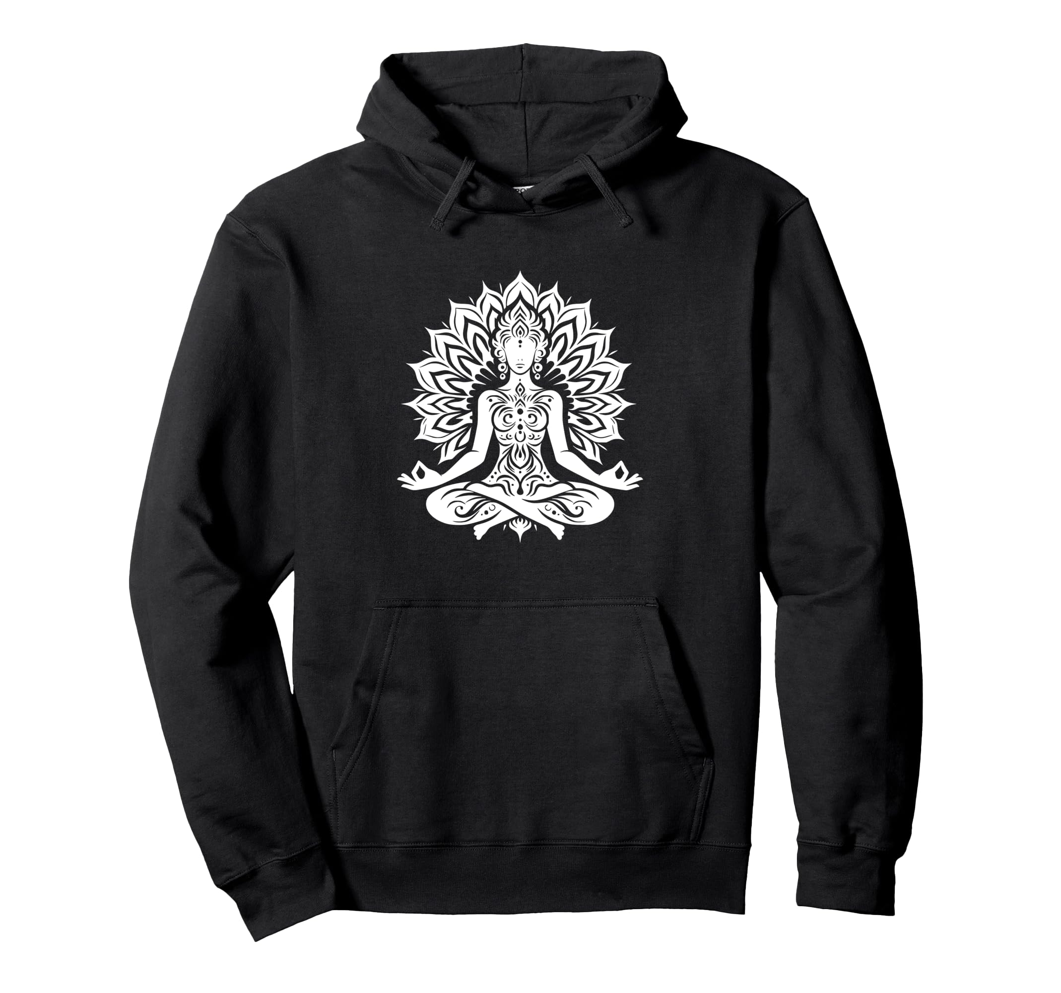 Elegant Mandala Buddha Illustration Hoodie - Fun Novelty Design Unisex - T-Shirt, Sweatshirt, Hoodie