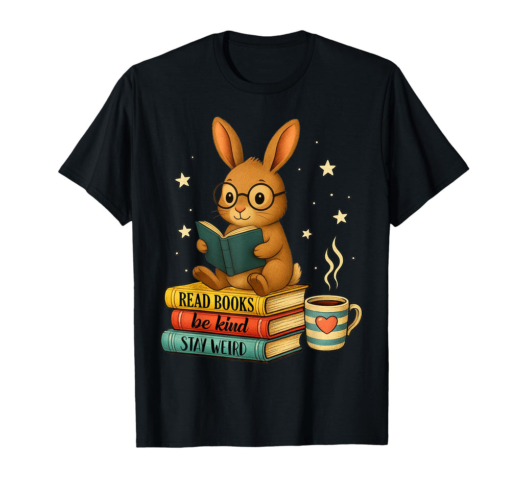 Book Lover Rabbit Reading Bookish T-Shirt - Fun Novelty Design for Adults - T-Shirt, Sweatshirt, Hoodie