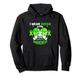 I Wear Green Mental Health Awareness Hoodie - Streetwear Style Men Women - T-Shirt, Sweatshirt, Hoodie