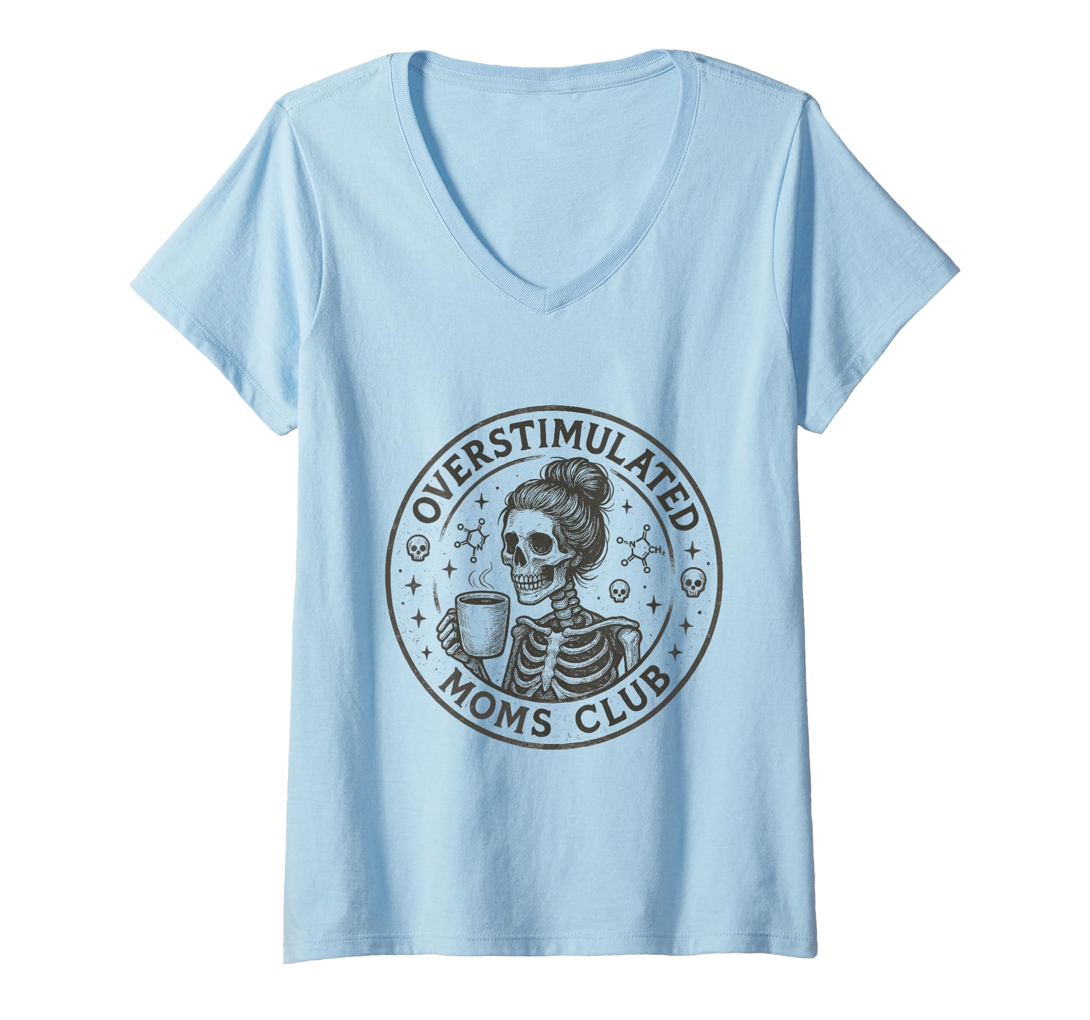 Moms Club Overstimulated Groovy T-Shirt - Fun Novelty Design for Adults - T-Shirt, Sweatshirt, Hoodie