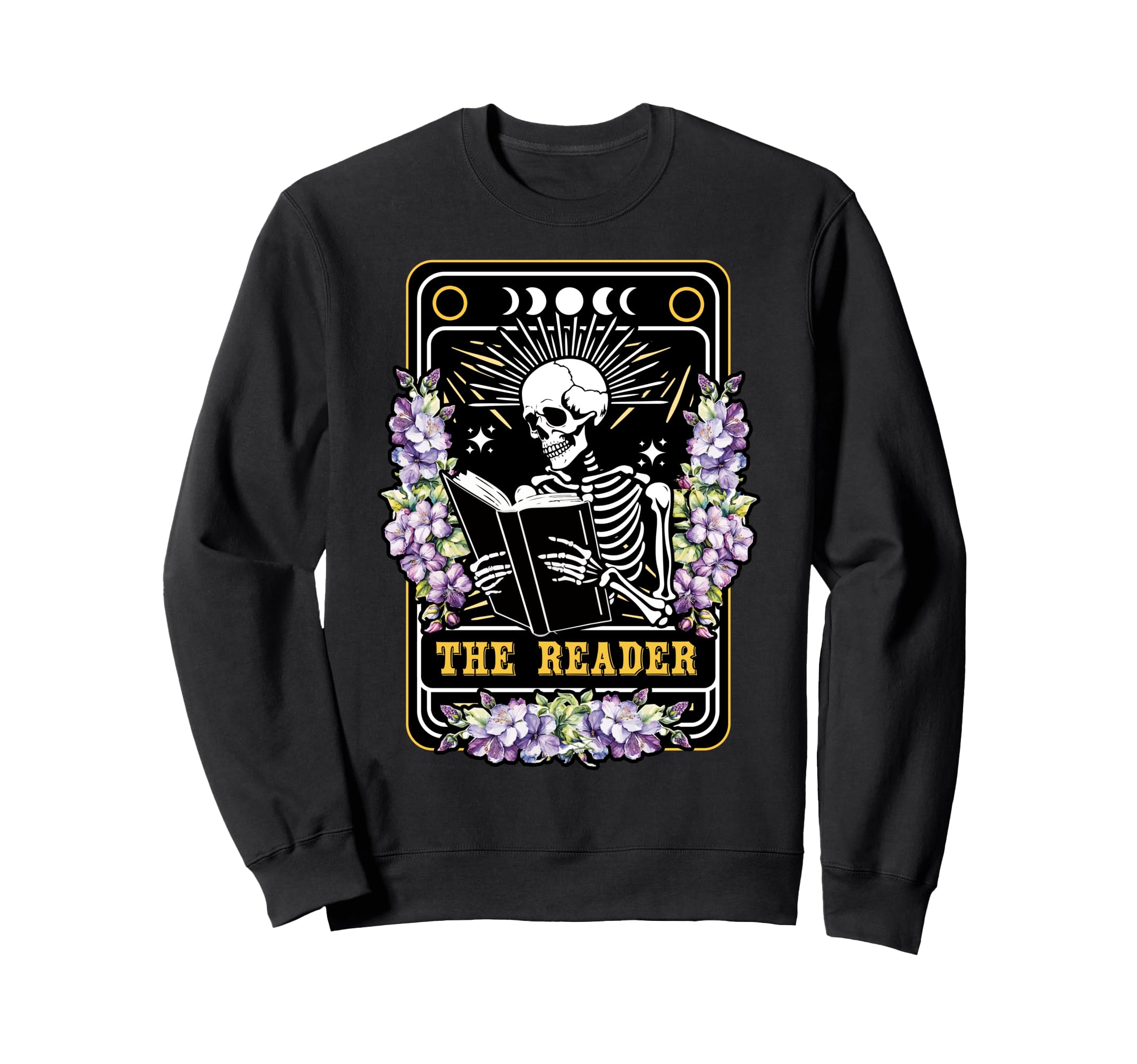 Reader Tarot Card Skeleton Funny Sweatshirt - Graphic Print for Adults - T-Shirt, Sweatshirt, Hoodie