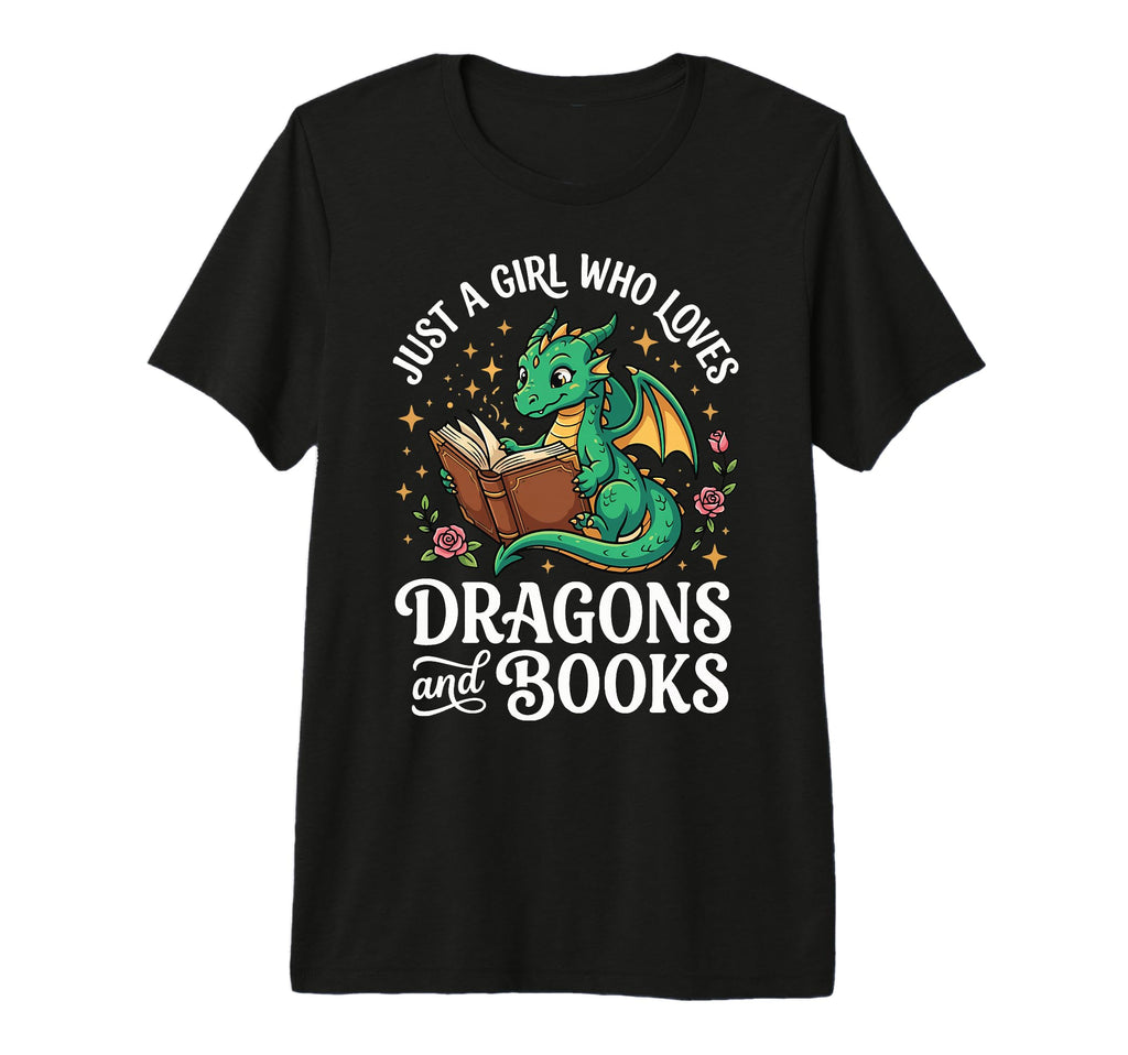 Just Who Loves Dragons And Books Tri T-Shirt - Streetwear Style Men Women - T-Shirt, Sweatshirt, Hoodie