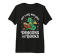 Just Who Loves Dragons And Books Tri T-Shirt - Streetwear Style Men Women - T-Shirt, Sweatshirt, Hoodie