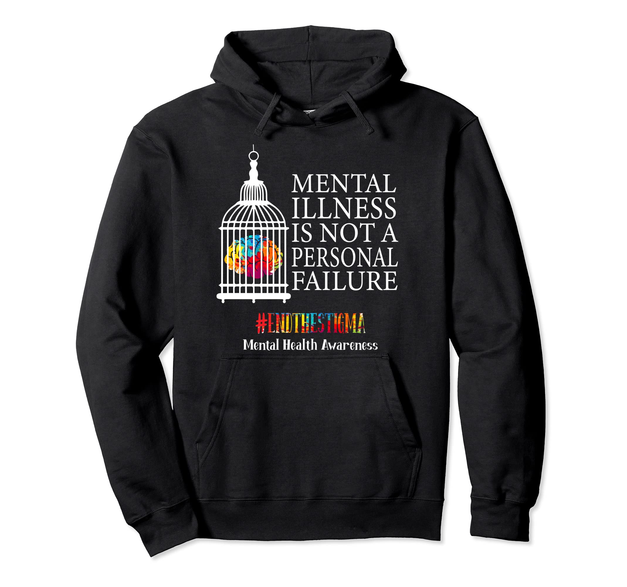 Mental Health Matters End Stigma Hoodie - Aesthetic Graphic for Adults - T-Shirt, Sweatshirt, Hoodie