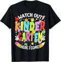 Watch Out Kindergarten Here I Come Back to School Boys Girls T-Shirt Unisex T-shirt, Sweatshirt, Hoodie, Long Sleeve Tee - T-Shirt, Sweatshirt, Hoodie