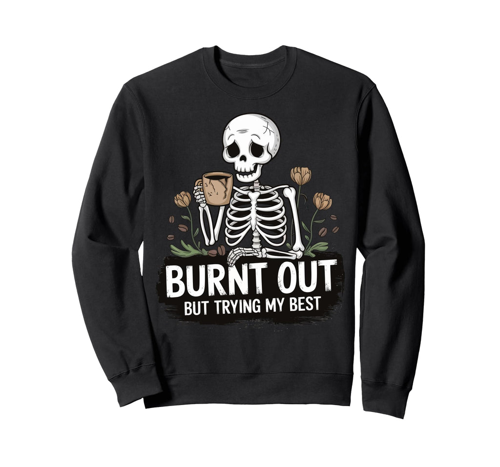 Burnout Self Care Motivational Hoodie - Minimalist Print Men Women - T-Shirt, Sweatshirt, Hoodie