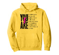 You Are Enough Brave Strong Loved Hoodie - Aesthetic Graphic Men Women - T-Shirt, Sweatshirt, Hoodie