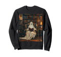 Funny Bibliophile Ghost Library Sweatshirt - Minimalist Print Unisex - T-Shirt, Sweatshirt, Hoodie