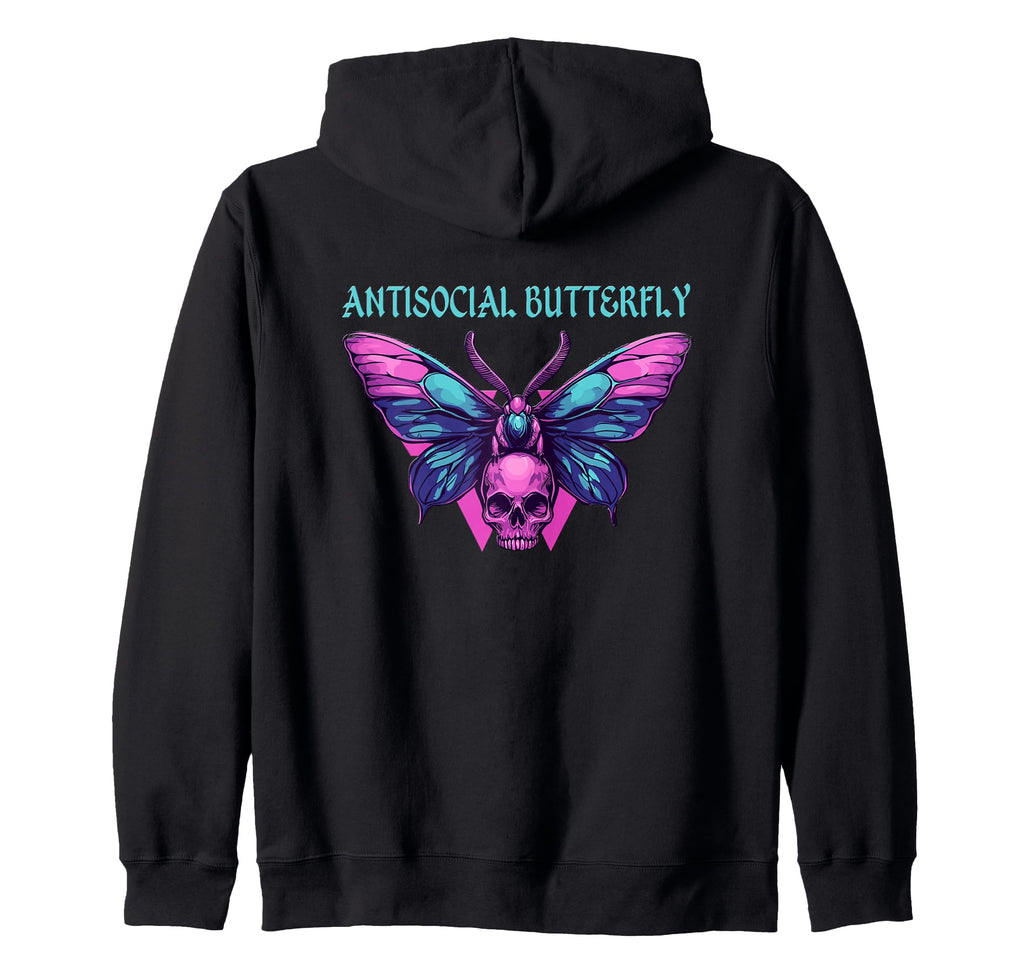 Antisocial Butterfly Gift Sweatshirt - Minimalist Print for Adults - T-Shirt, Sweatshirt, Hoodie