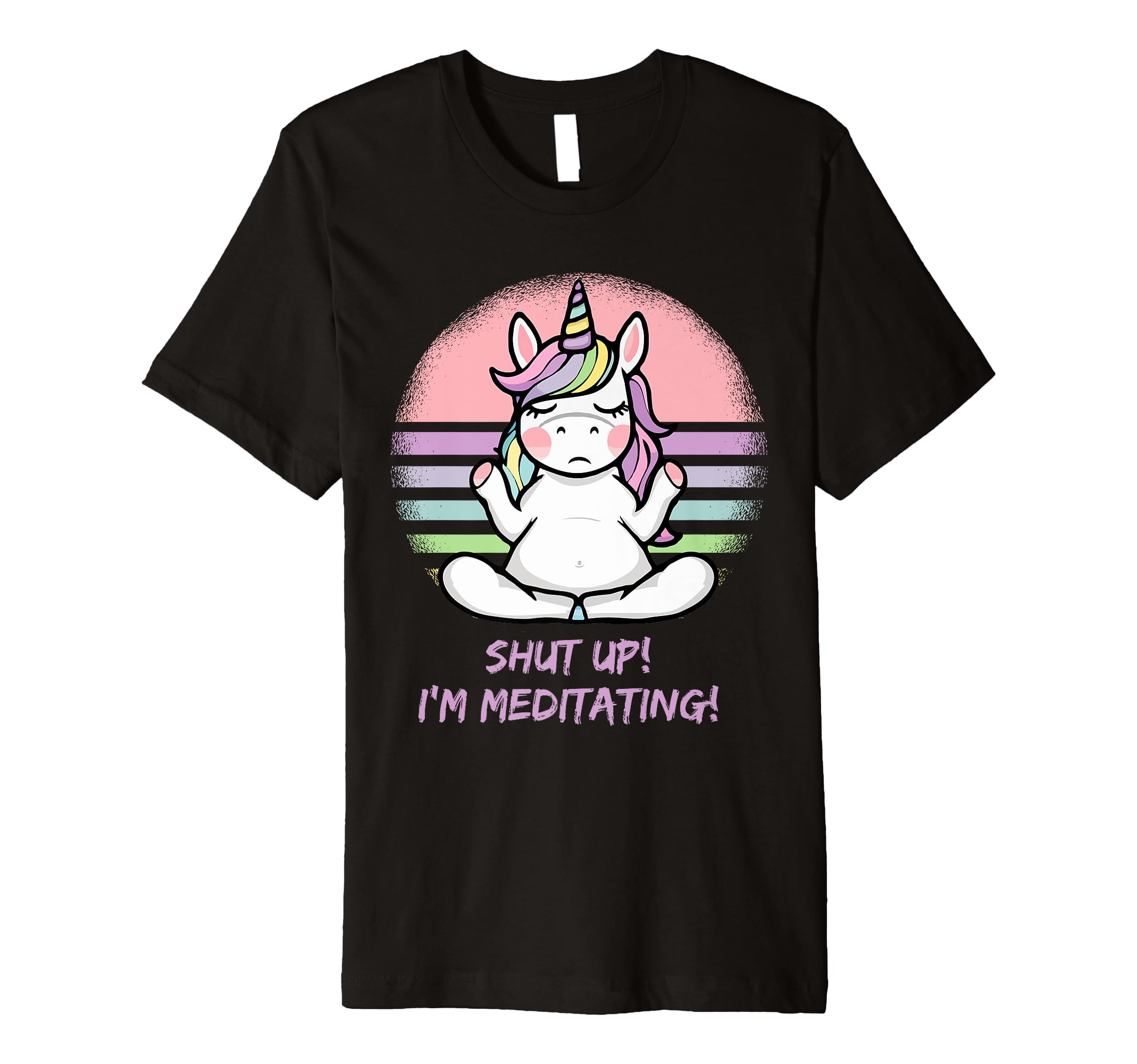 Grumpy Yoga Unicorn Shut Up Im T-Shirt - Unique Graphic for Adults - T-Shirt, Sweatshirt, Hoodie