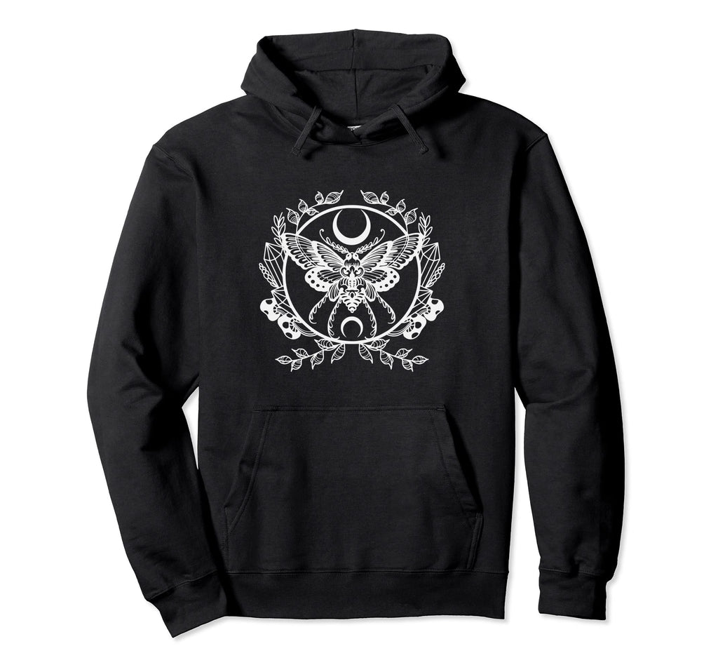 Mystical Moth Goth Horror Antisocial Hoodie - Trendy Graphic for Adults - T-Shirt, Sweatshirt, Hoodie