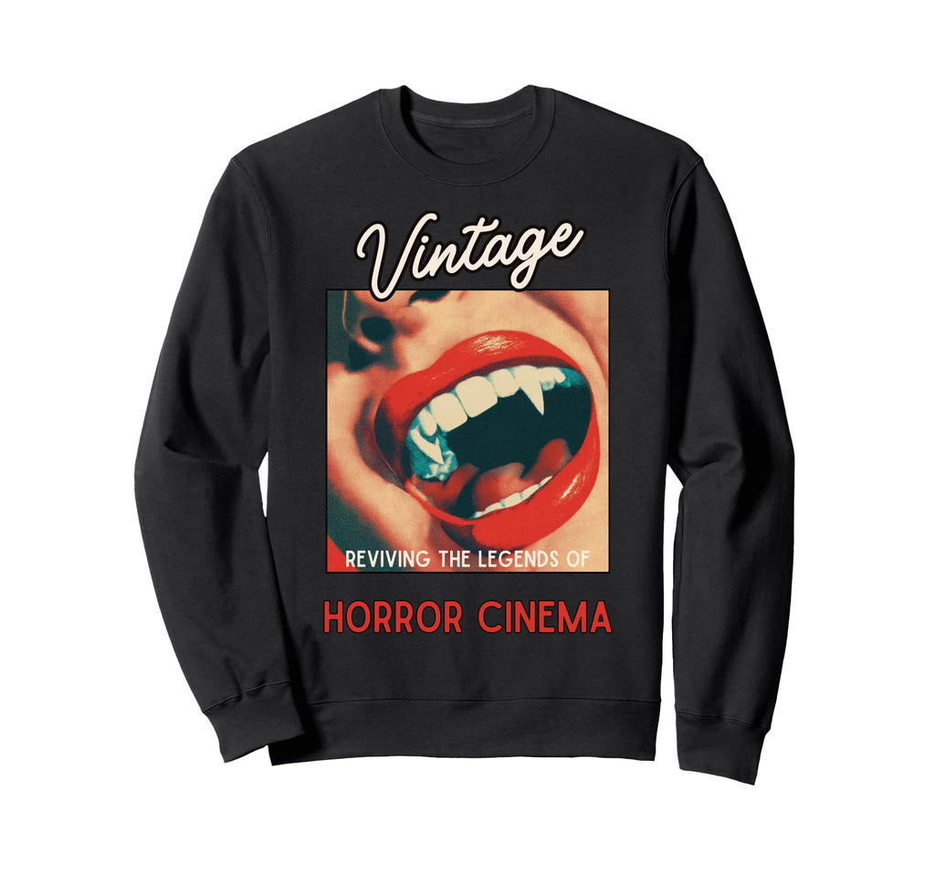 Halloween Vampire Horror Cinema Sweatshirt - Fun Novelty Design for Adults - T-Shirt, Sweatshirt, Hoodie