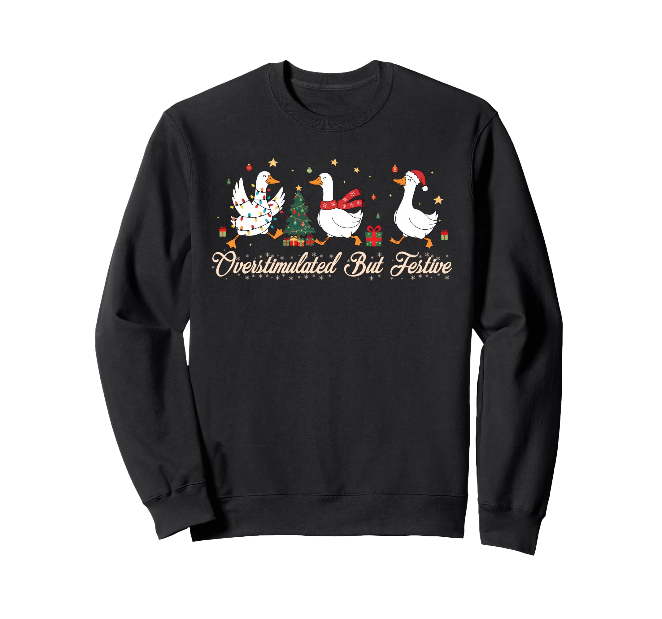 Vibes Silly Goose Overstimulated Sweatshirt - Unique Graphic for Adults - T-Shirt, Sweatshirt, Hoodie