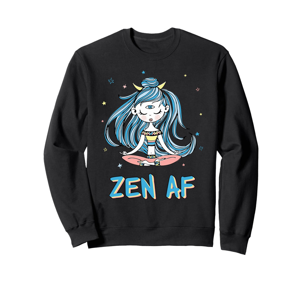 Funny Yoga Lotus Pose Meditation Sweatshirt - Aesthetic Graphic Men Women - T-Shirt, Sweatshirt, Hoodie
