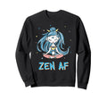 Funny Yoga Lotus Pose Meditation Sweatshirt - Aesthetic Graphic Men Women - T-Shirt, Sweatshirt, Hoodie