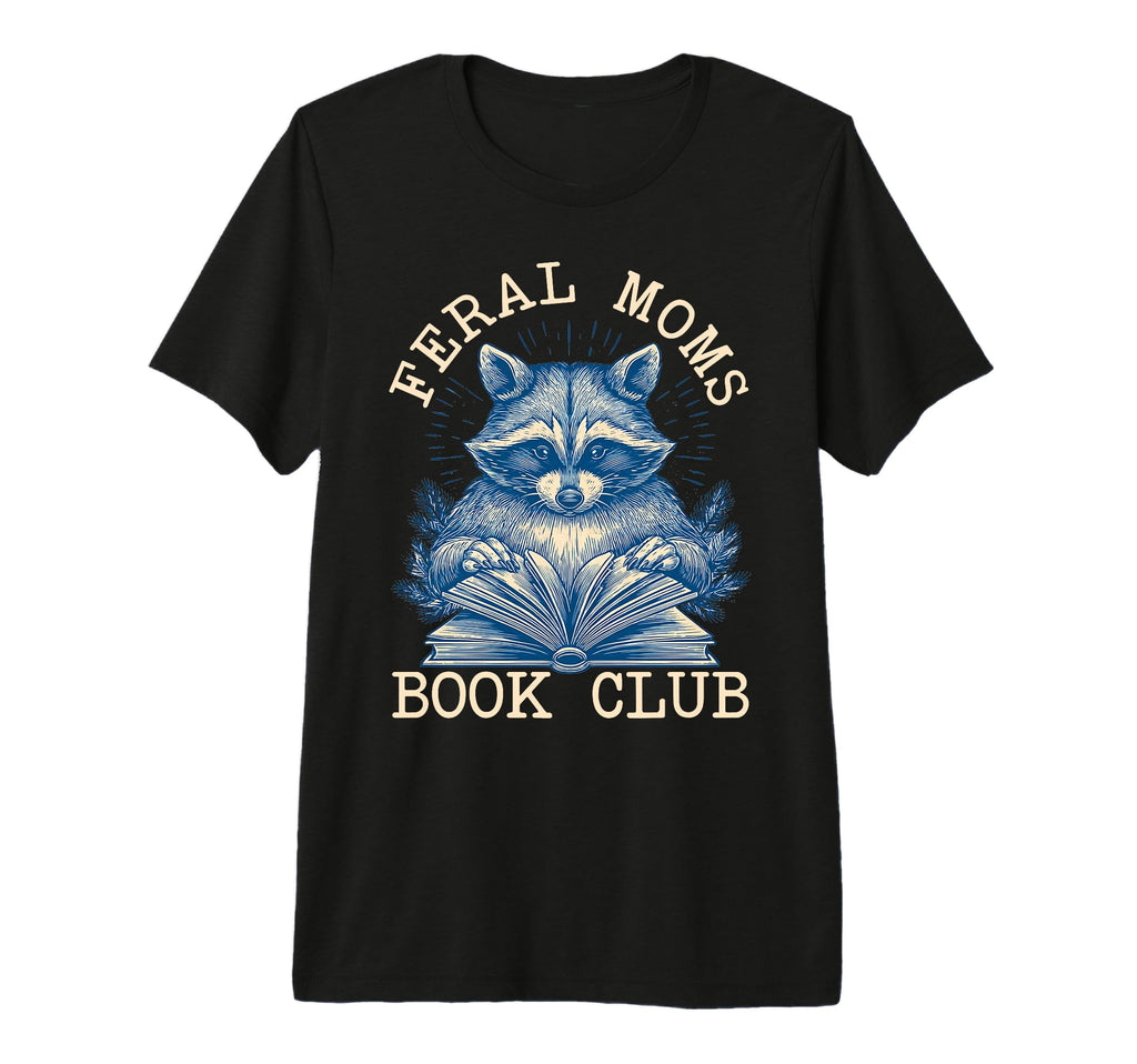 Funny Feral Moms Book Club Tri Blend T-Shirt - Minimalist Print for Adults - T-Shirt, Sweatshirt, Hoodie