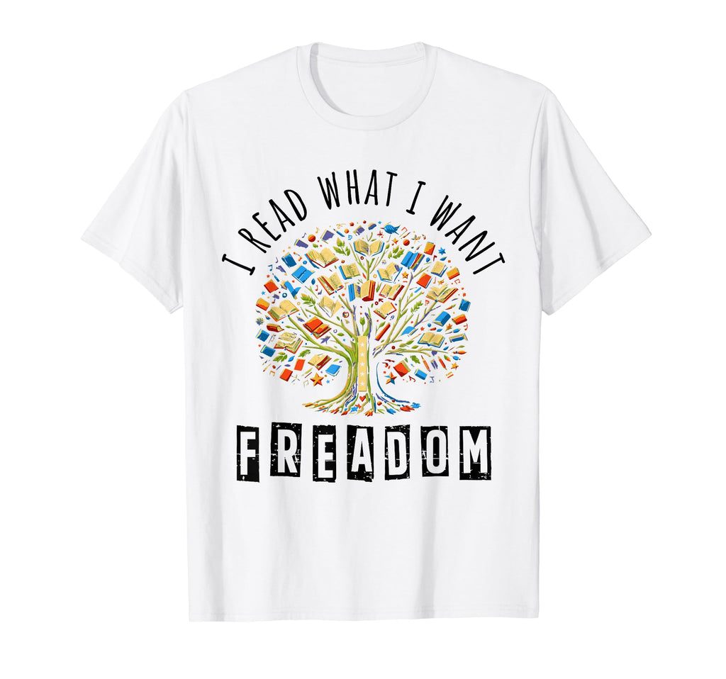 I Read What I Want Freadom Book Reading T-Shirt - Minimalist Print Unisex - T-Shirt, Sweatshirt, Hoodie