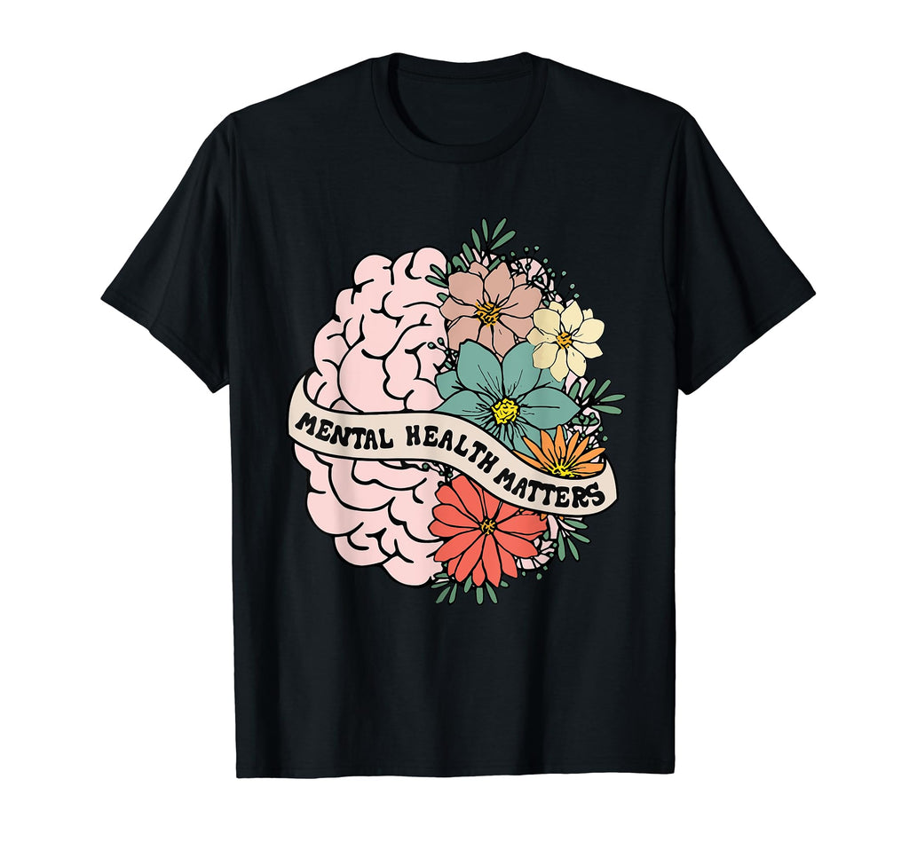 End Stigma Mental Health Matters Therapist T-Shirt - Trendy Graphic Unisex - T-Shirt, Sweatshirt, Hoodie