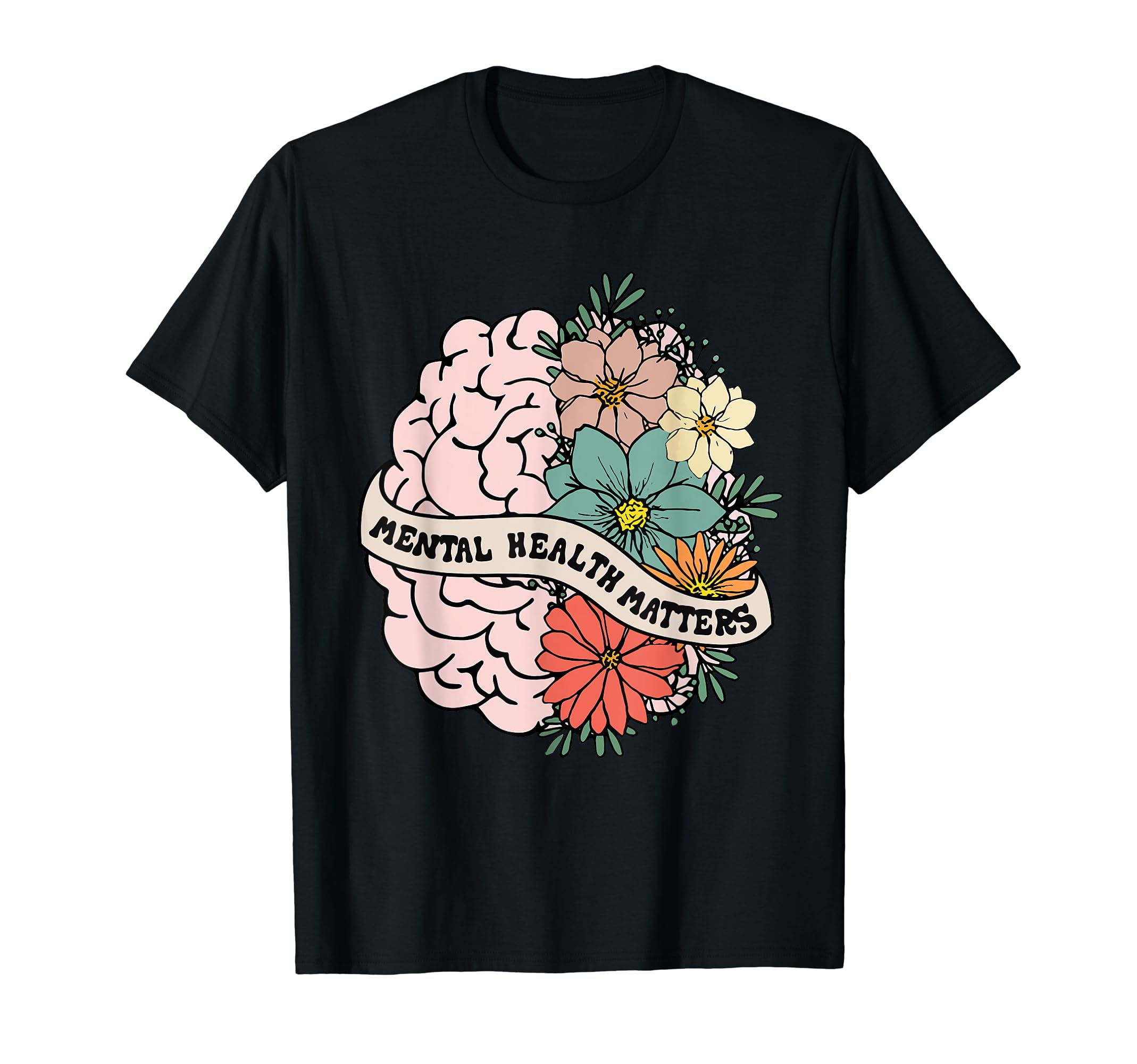 End Stigma Mental Health Matters Therapist T-Shirt - Trendy Graphic Unisex - T-Shirt, Sweatshirt, Hoodie