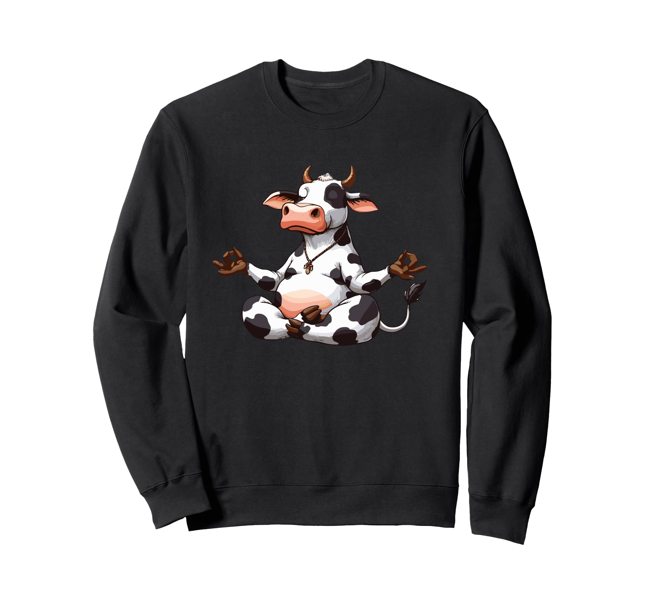Meditation Cow Yoga Pose Relaxing Sweatshirt - Minimalist Print Men Women - T-Shirt, Sweatshirt, Hoodie