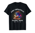Easily Distracted Dragons And Books T-Shirt - Unique Graphic Men Women - T-Shirt, Sweatshirt, Hoodie