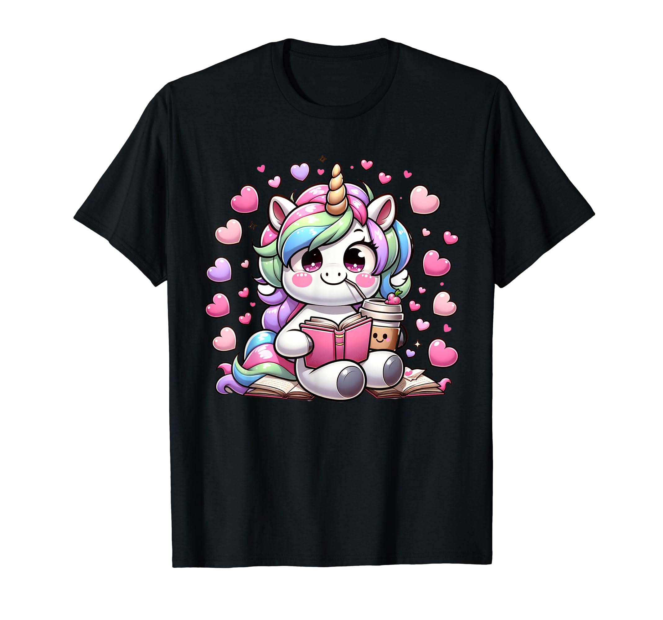 Funny Anime Kawaii Rainbow Unicorn T-Shirt - Novelty Apparel Unisex - T-Shirt, Sweatshirt, Hoodie