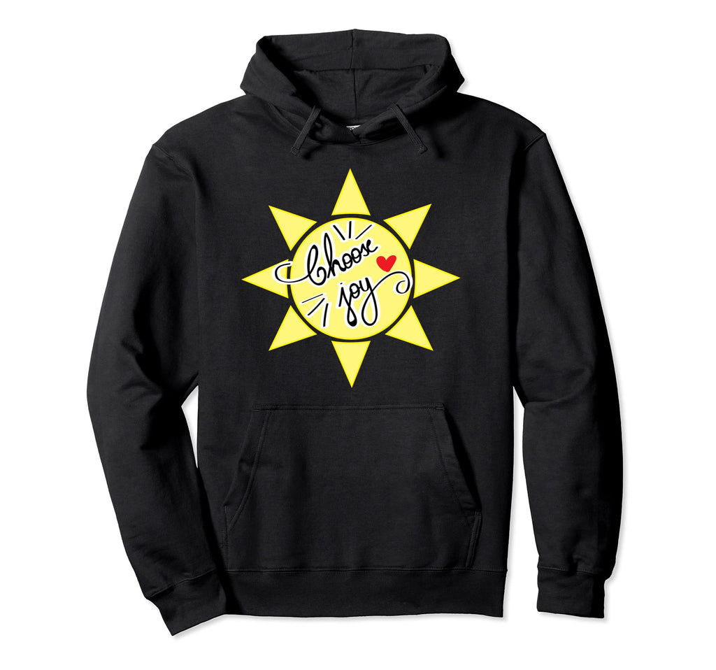 Choose Joy Short Sleeve Hoodie - Fun Novelty Design Men Women - T-Shirt, Sweatshirt, Hoodie