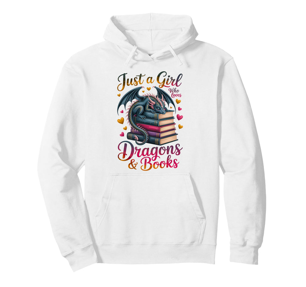 Bookworm Reader Just Who Loves Dragons And Hoodie - Trendy Graphic Unisex - T-Shirt, Sweatshirt, Hoodie
