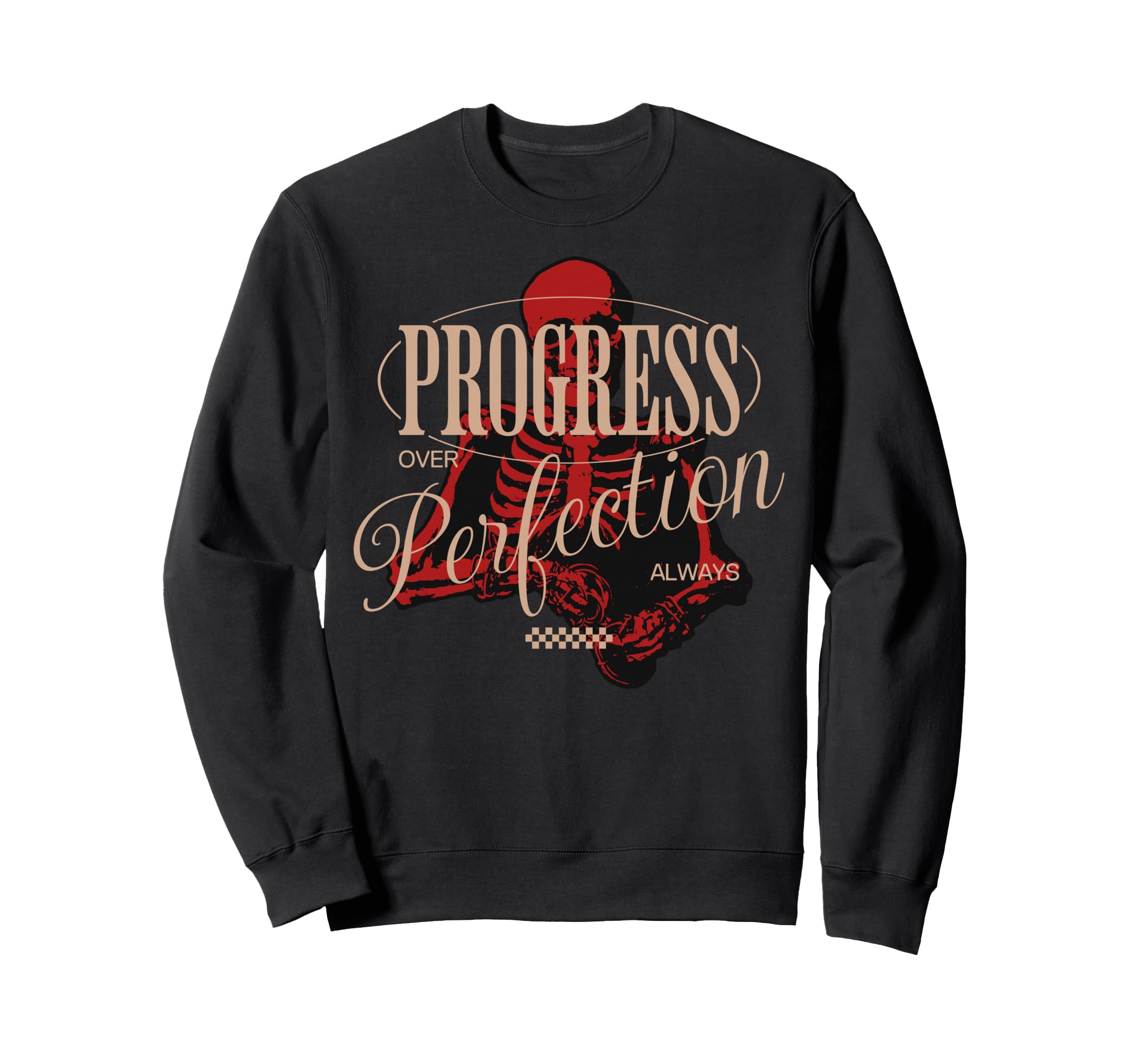 Progress Over Perfection Urban Sweatshirt - Aesthetic Graphic for Adults - T-Shirt, Sweatshirt, Hoodie