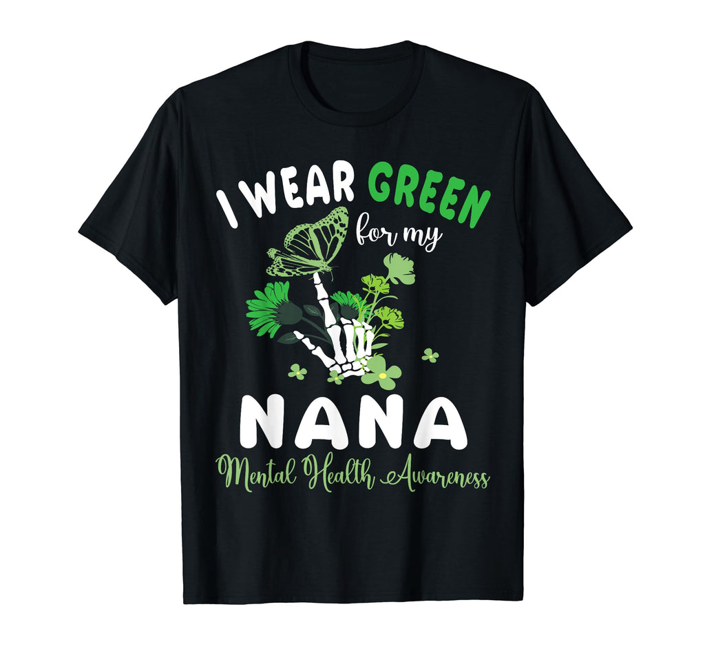 Butterfly Flower Hand I Wear Green T-Shirt - Fun Novelty Design for Adults - T-Shirt, Sweatshirt, Hoodie