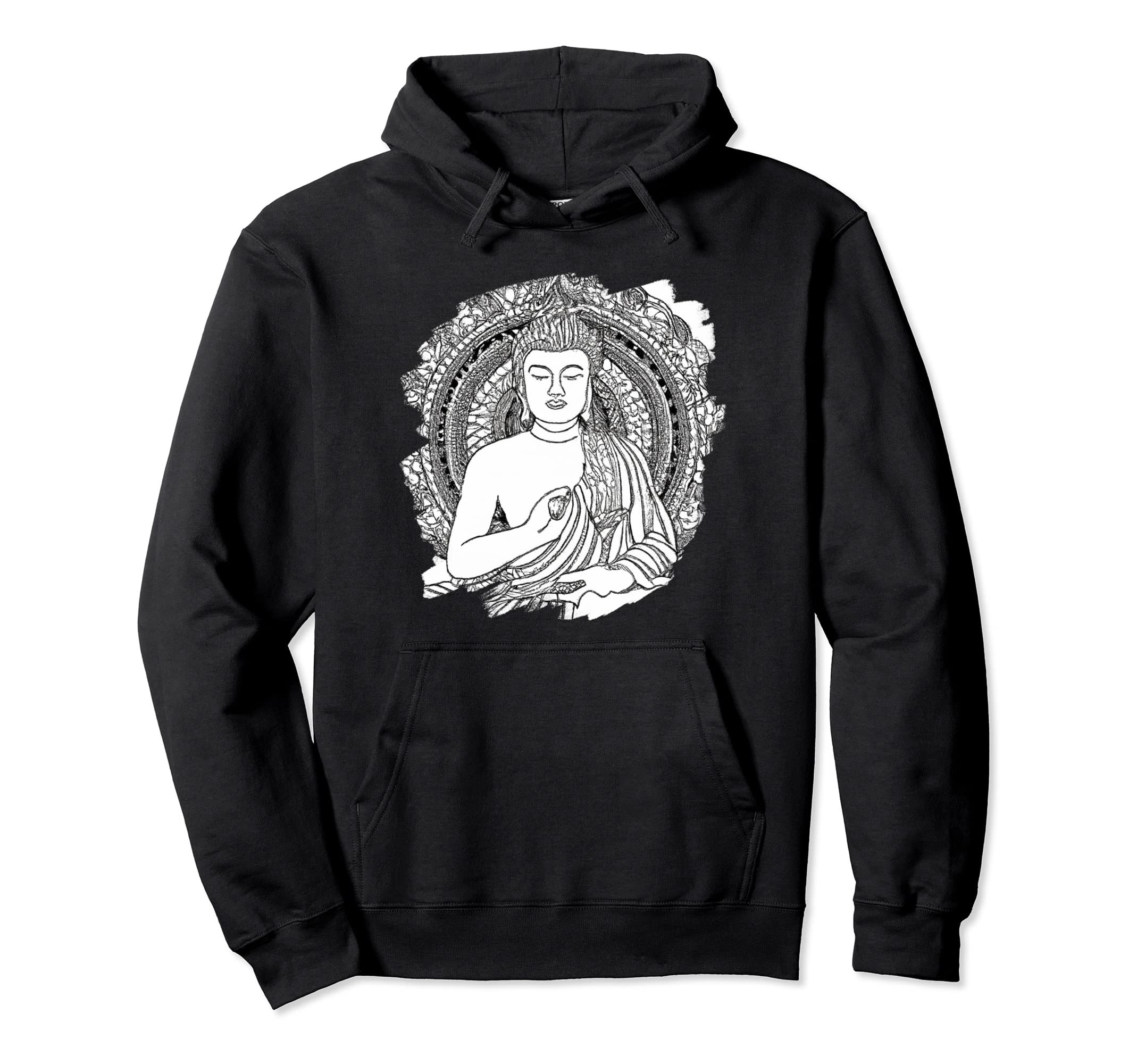 Zen Buddha Mandala Spiritual Asian Hoodie - Casual Everyday Wear Unisex - T-Shirt, Sweatshirt, Hoodie