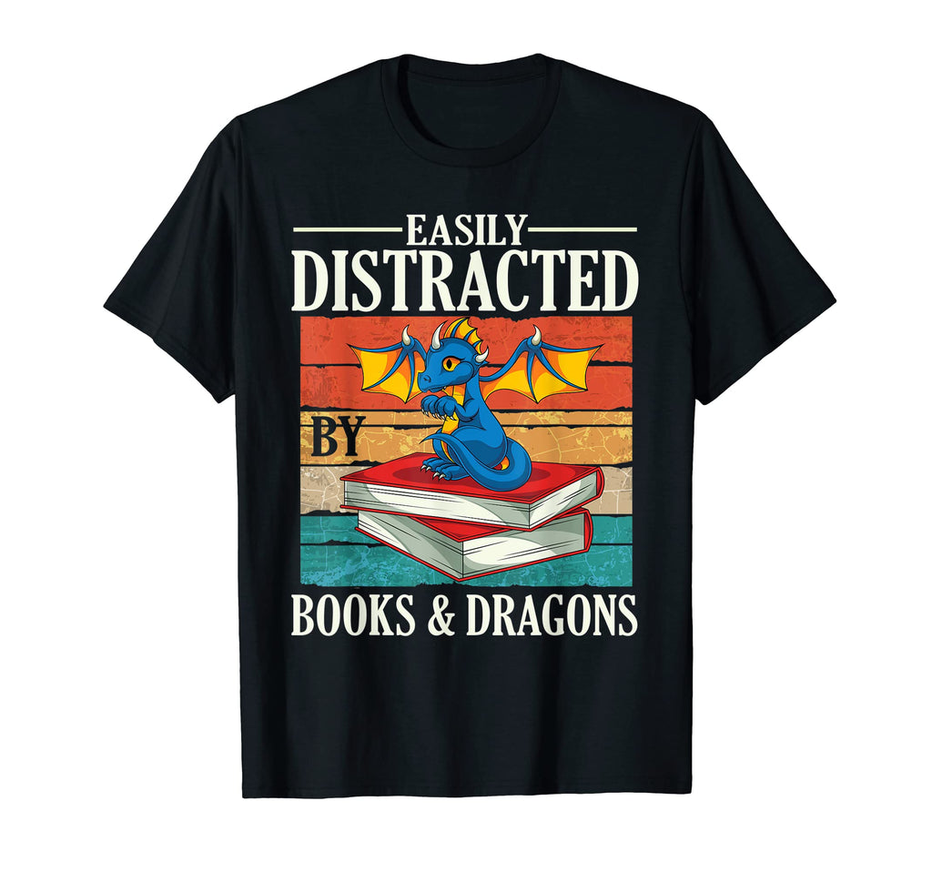 Bookworm Reading Easily Distracted T-Shirt - Casual Everyday Wear Unisex - T-Shirt, Sweatshirt, Hoodie