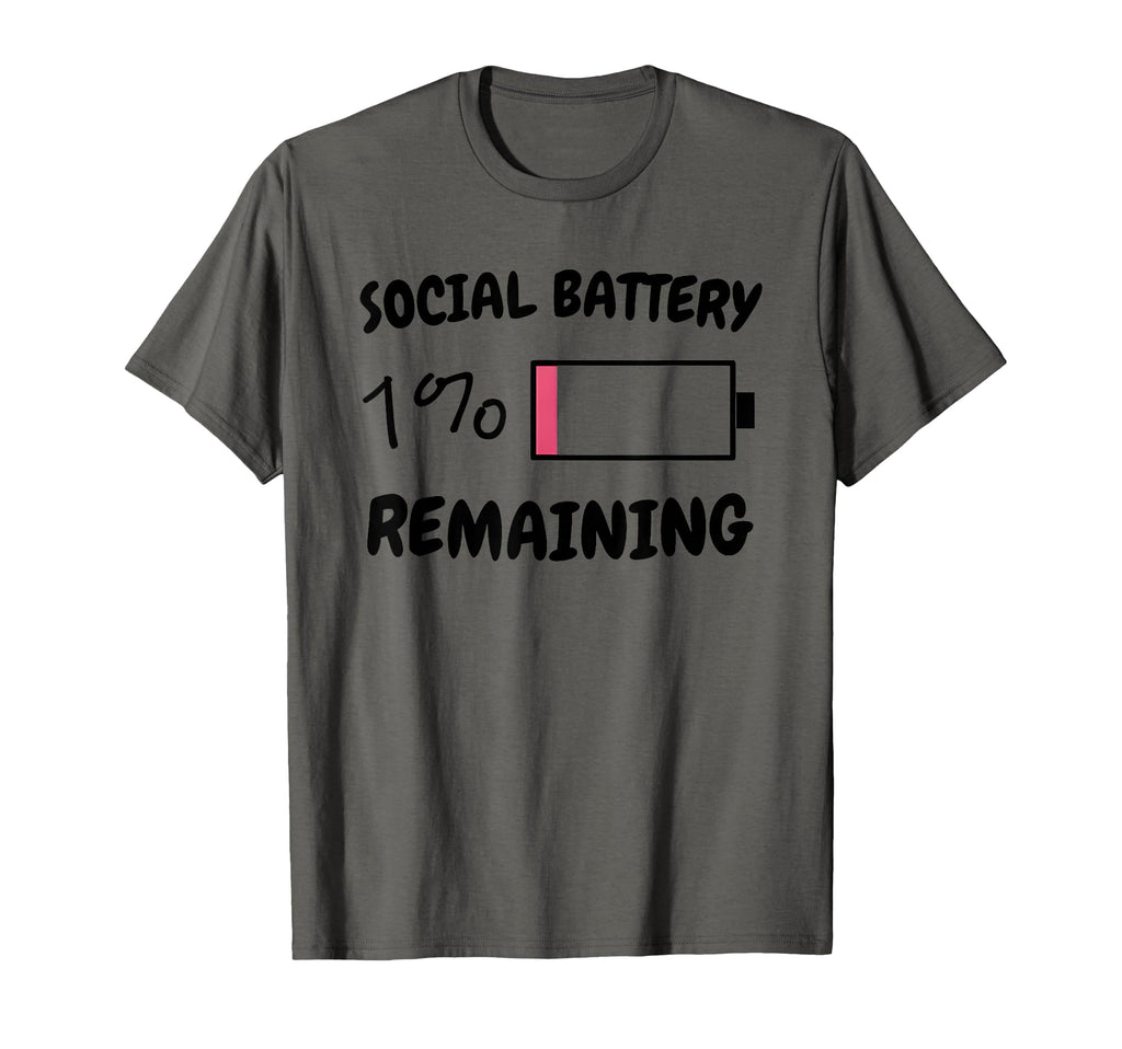 Social Battery 1 Remaining T-Shirt - Minimalist Print Men Women - T-Shirt, Sweatshirt, Hoodie